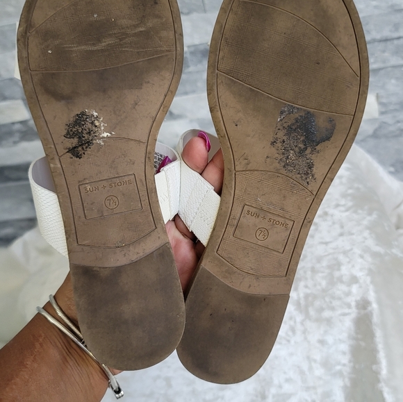 Sun + Stone White Easten Tan Cork Sandals - Picture 6 of 8